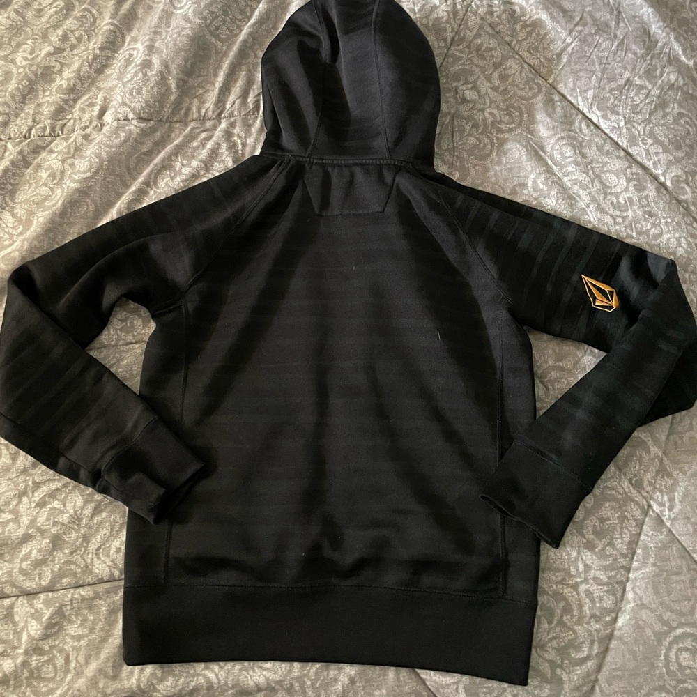 Black Volcom Zip Up Hoodie